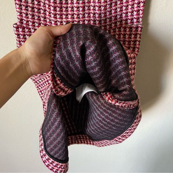 Maje Russi Tweed Mini Pink Dress Fuchsia Size XS - Picture 14 of 15